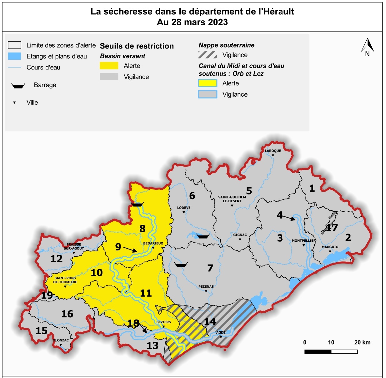 Carte secheresse 20230328